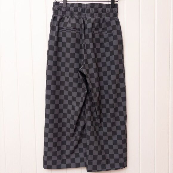 Albion Audrey Wide Leg Pants Slate Checkers Size XS Petite - Picture 6 of 9